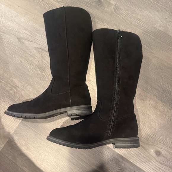 Black Suede Girl Boots - Picture 2 of 6